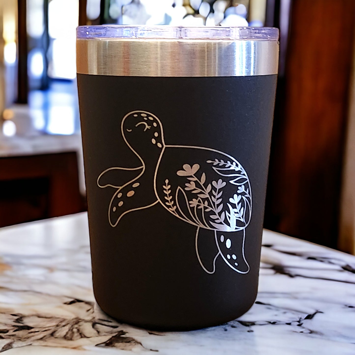 Engraved Turtle Kids Mug