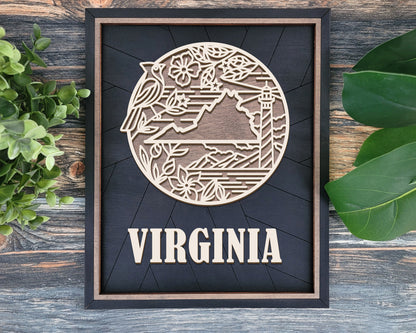 Virginia Heritage Frame Pop Sign