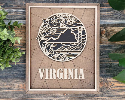 Virginia Heritage Frame Pop Sign