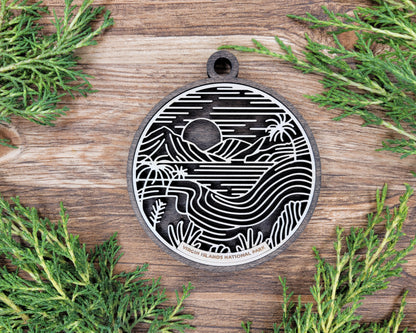 Virgin Islands National Park Line Art Ornament