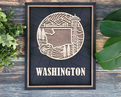 Washington Heritage Frame Pop Sign