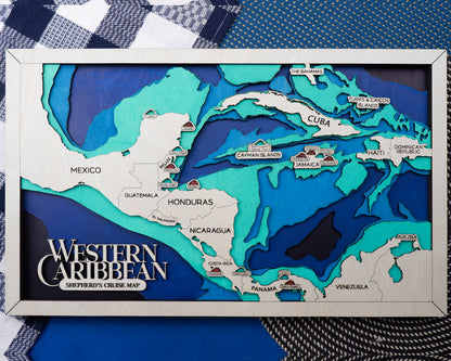 Western Caribbean Cruise Travel Map