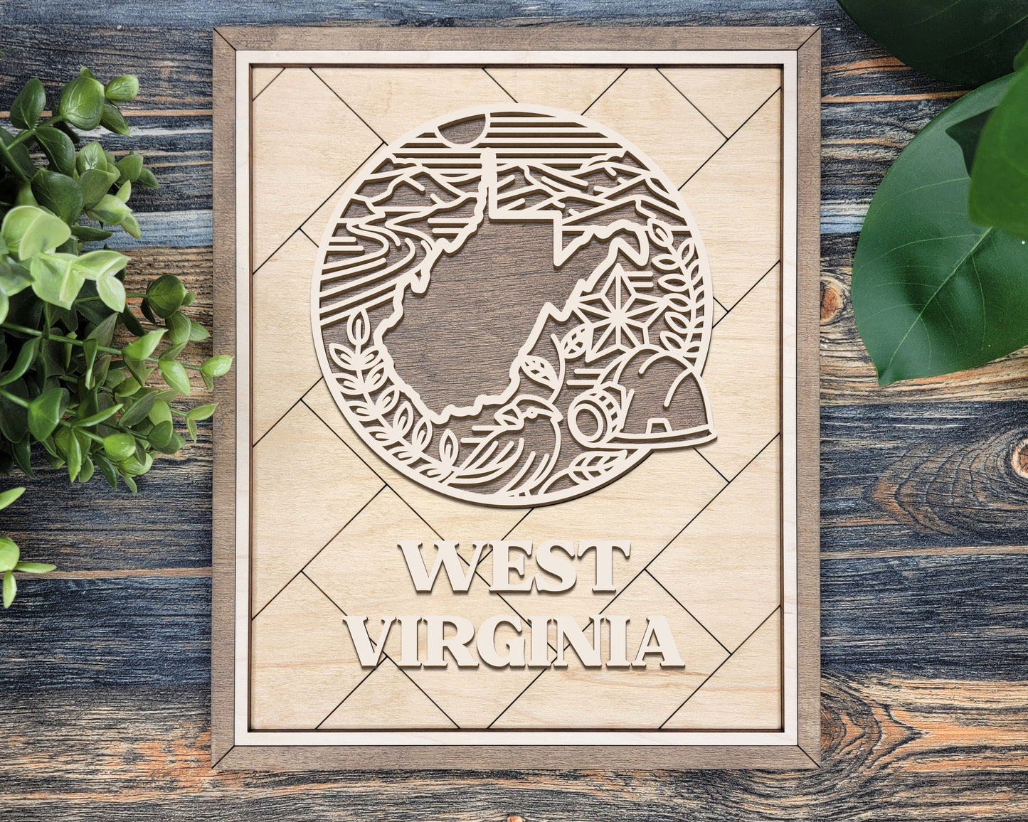 West Virginia State Heritage Frame Pop Sign