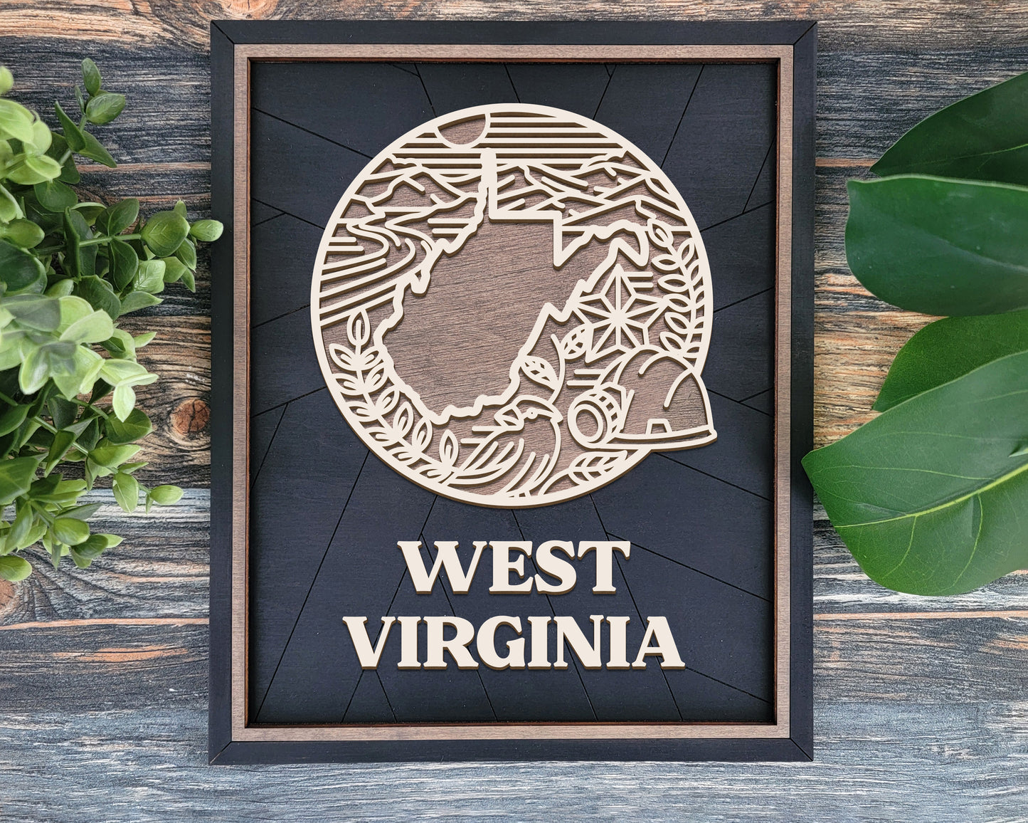 West Virginia State Heritage Frame Pop Sign