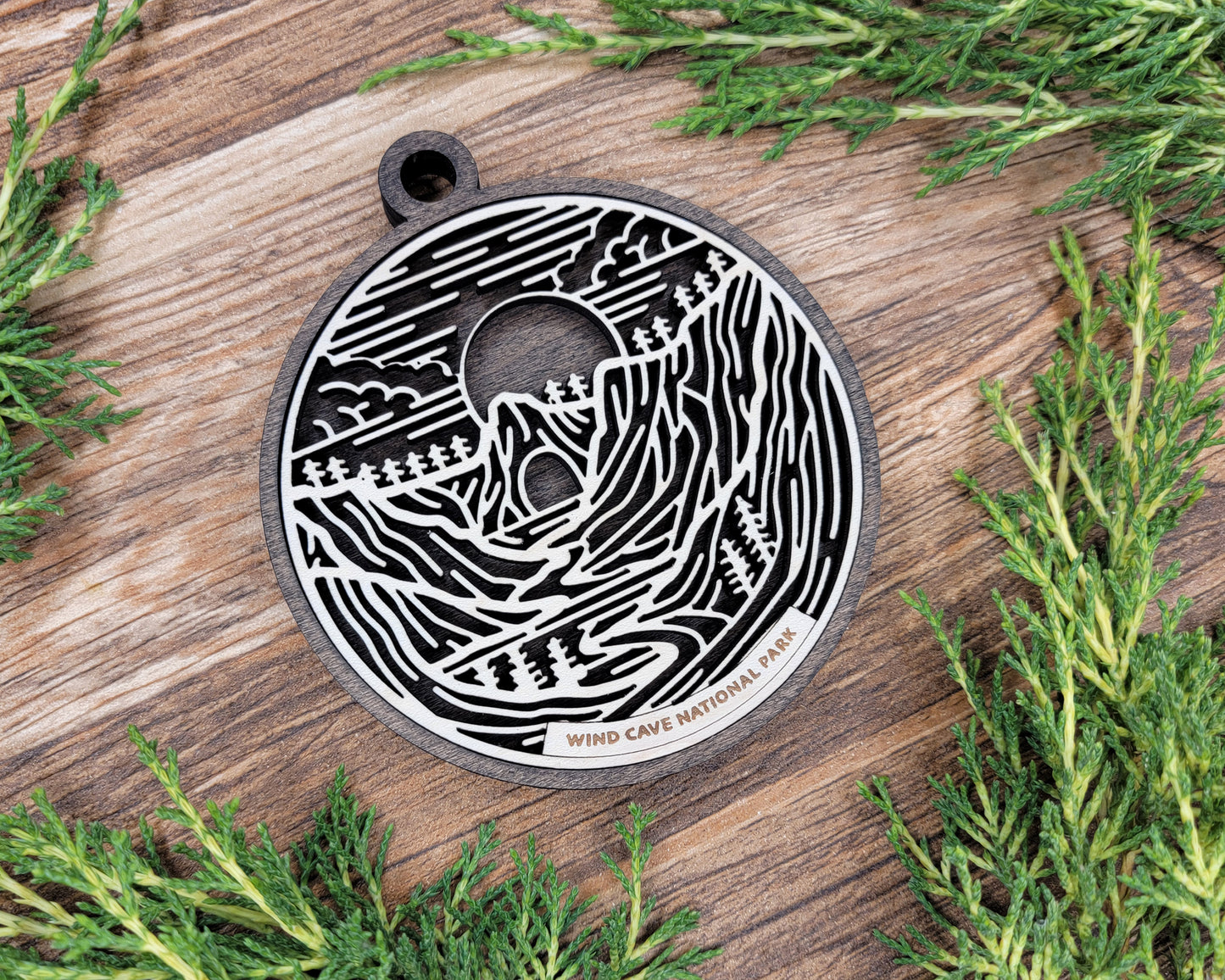 Wind Cave National Park Line Art Ornament
