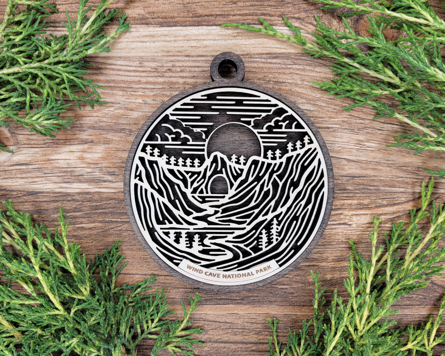 Wind Cave National Park Line Art Ornament