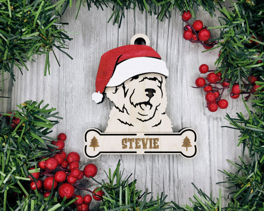 Wirehaired Pointing Griffon Santa Dog Ornament