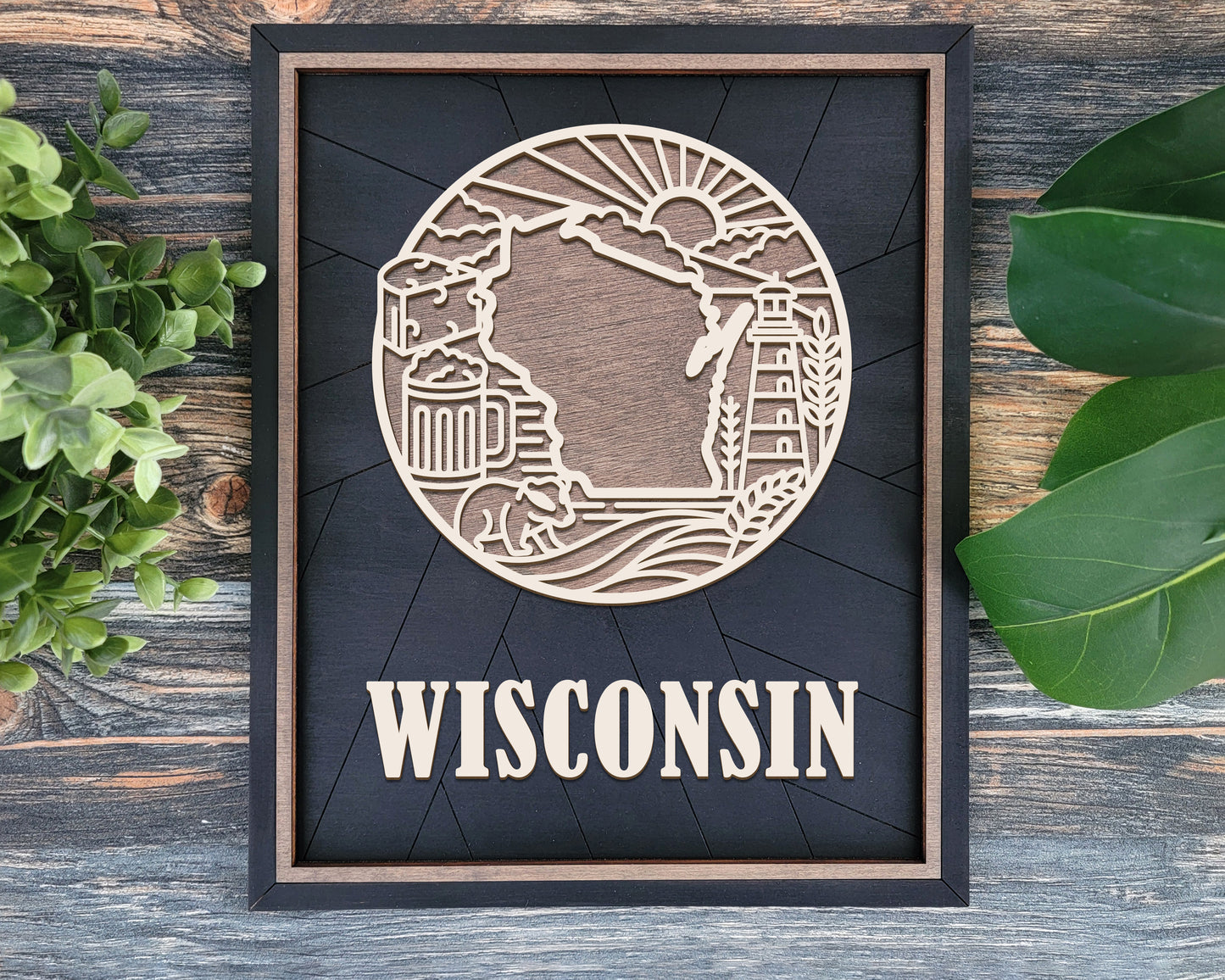 Wisconsin Heritage Frame Pop Sign