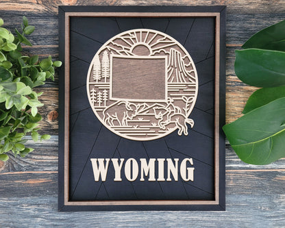 Wyoming Heritage Frame Pop Sign