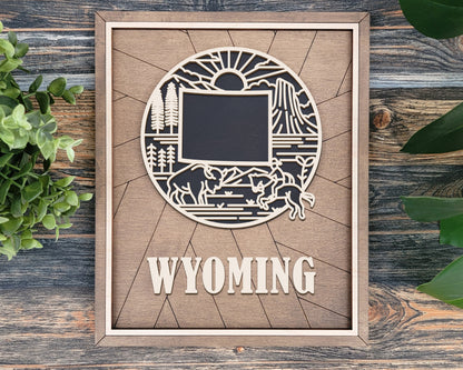 Wyoming Heritage Frame Pop Sign