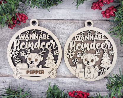 Pawsome Ornament - Wannabe Reindeer