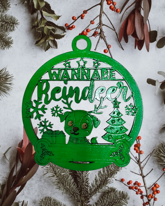 Pawsome Ornament - Wannabe Reindeer