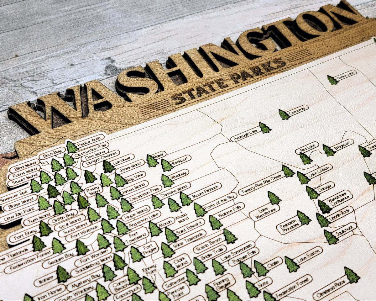 Washington State Park Map – 2 Dudes Designs