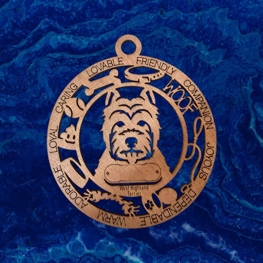 West Highland Terrier Dog Ornament (156)