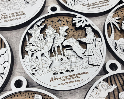 A King is Born Ornament - When they Saw the Star