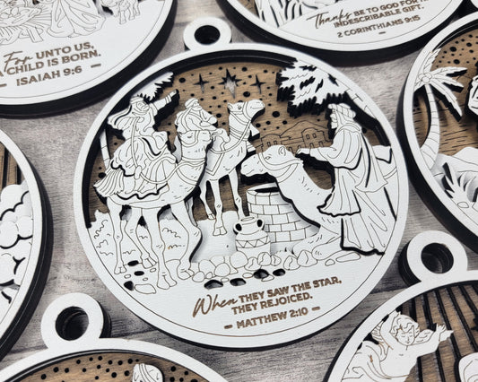 A King is Born Ornament - When they Saw the Star