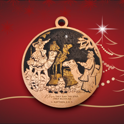 A King is Born Ornament - When they Saw the Star