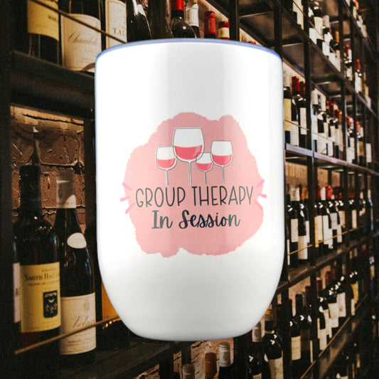 Stainless-Steel Wine Tumbler "Group Therapy in Session"