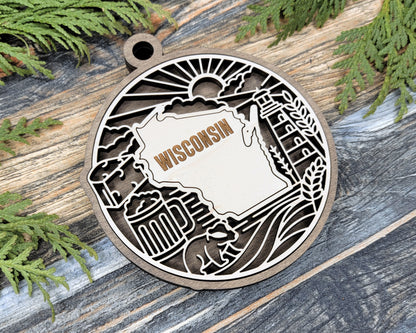 Wisconsin State Heritage Ornament