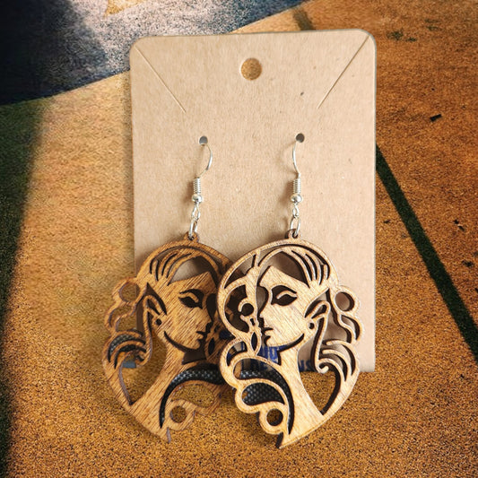 Woman Themed Large Dangle Earrings 9