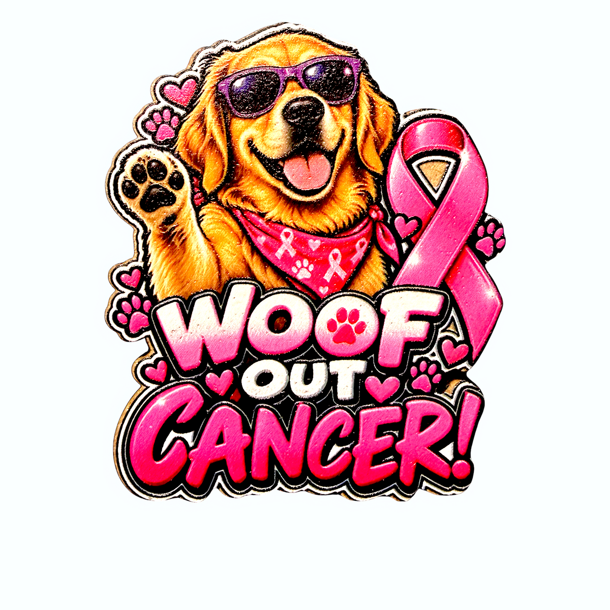 Woof Out Cancer Magnet