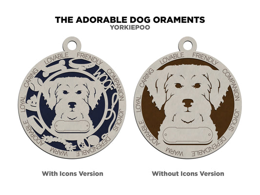 Yorkiepoo Dog Ornament