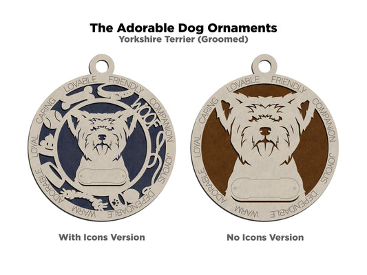 Yorkshire Terrier (Groomed) Dog Ornament (160)