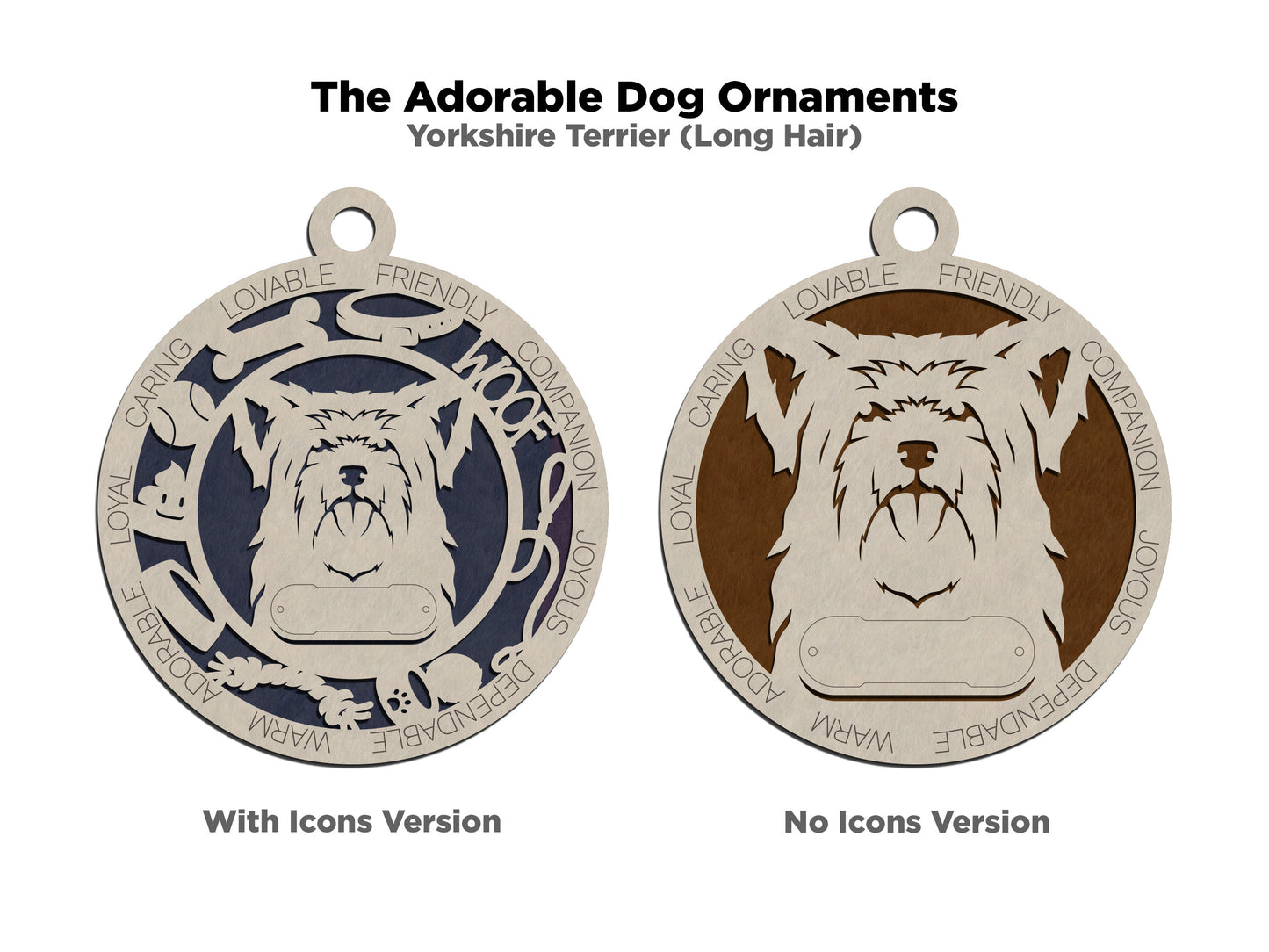 Yorkshire Terrier (Long Hair) Dog Ornament (161)