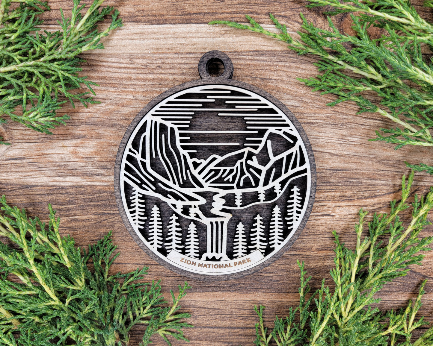 Zion National Park Line Art Ornament