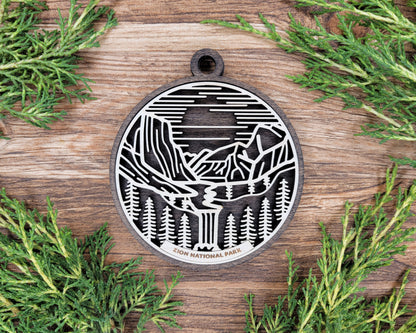 Zion National Park Line Art Ornament
